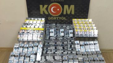 Dörtyol’da 740 paket gümrük kaçağı sigara yaklandı