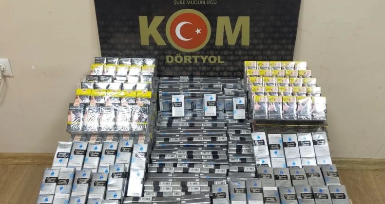 Dörtyol’da 740 paket gümrük kaçağı sigara yaklandı