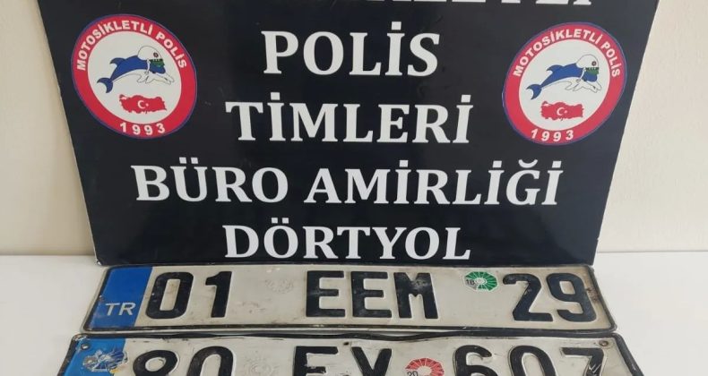 Dörtyol’da durdurulan minibüs çalıntı çıktı